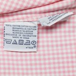 Pre Owned Ralph Lauren Pink Checked Cotton Button Down Custom Fit Full Sleeve Shirt XL