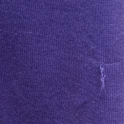 Pre Owned Ralph Lauren Purple Cotton Full Sleeve Polo T-Shirt M