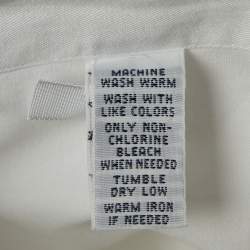 Pre Owned Ralph Lauren White Logo Embroidered Cotton Button Down Shirt M
