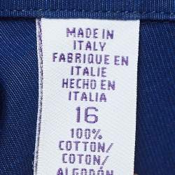 Pre Owned Ralph Lauren Purple Label Blue Cotton Button Front Shirt L