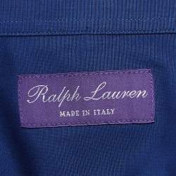 Pre Owned Ralph Lauren Purple Label Blue Cotton Button Front Shirt L