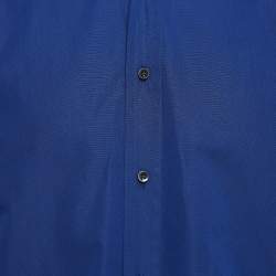 Pre Owned Ralph Lauren Purple Label Blue Cotton Button Front Shirt L
