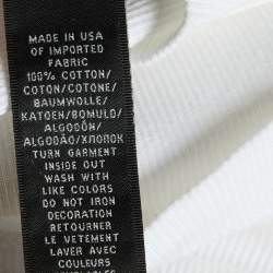 Pre Owned Ralph Lauren White Ribbed Knit Crew Neck T-Shirt M