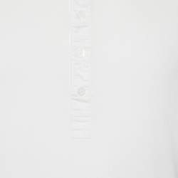 Pre Owned Ralph Lauren White Ribbed Knit Crew Neck T-Shirt M