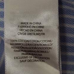 Pre Owned Ralph Lauren Blue Striped Cotton Knit Oxford Button Down Shirt M