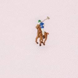 Pre Owned Ralph Lauren Pink Cotton Knit Oxford Button Down Shirt M