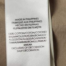 Pre Owned Ralph Lauren Khaki Green Cotton Button Down Collar Shirt M