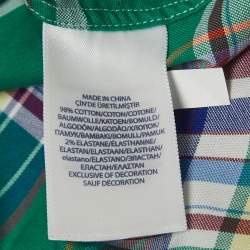 Pre Owned Ralph Lauren Green Tartan Checked Cotton Slim Fit M