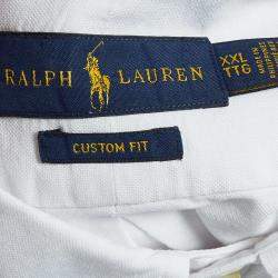 Pre Owned Ralph Lauren White Cotton Custom Fit Shirt XXL