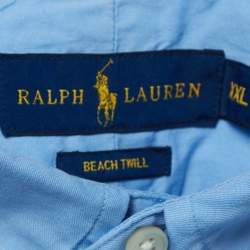 Pre Owned Polo Ralph Lauren Blue Cotton Beach Shirt XXL