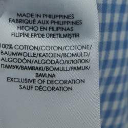 Pre Owned Polo Ralph Lauren Blue Gingham Cotton Shirt XXL