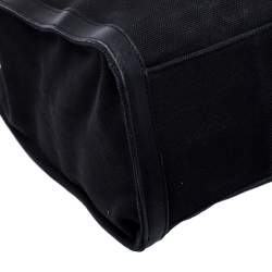 مملوكة مسبقًا Ralph Lauren Black Canvas and Leather Shopper Tote