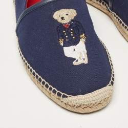 Pre Owned Ralph Lauren Navy Blue Denim Slip On Espadrille Size 41