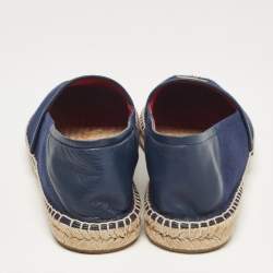 Pre Owned Ralph Lauren Navy Blue Denim Slip On Espadrille Size 41