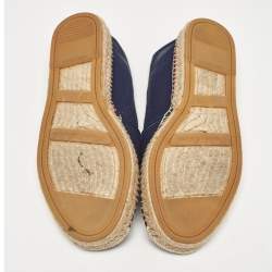 Pre Owned Ralph Lauren Navy Blue Denim Slip On Espadrille Size 41