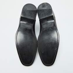 Pre Owned Ralph Lauren Black Leather Chelsea Ankle Length Boots Size 42.5