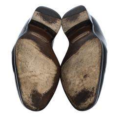 Pre Owned Ralph Lauren Black Leather Penny Loafers Size 44