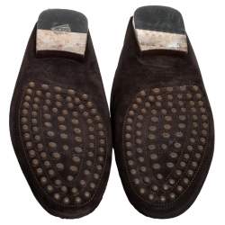 Pre Owned Ralph Lauren Multicolor Suede Penny Loafers Size 40