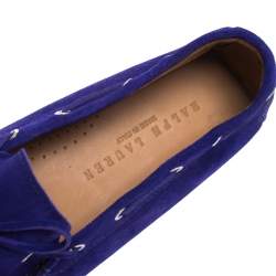 Pre Owned Ralph Lauren Purple Suede Harold Tassel Loafers Size 45