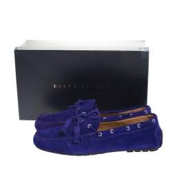 Pre Owned Ralph Lauren Purple Suede Harold Tassel Loafers Size 45