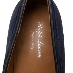 Pre Owned Ralph Lauren Navy Blue Suede Slip On Loafers Size 44.5