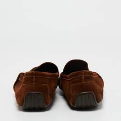 Pre Owned Ralph Lauren Brown Suede Penny Loafers Size 44