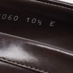 Pre Owned Ralph Lauren Dark Brown Leather Penny Loafers Size 43.5 