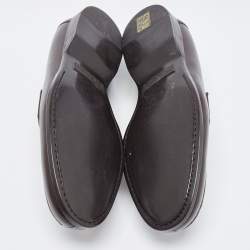 Pre Owned Ralph Lauren Dark Brown Leather Penny Loafers Size 43.5 