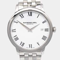 مملوكة مسبقًا Raymond Weil White Stainless Steel Toccata 5488-ST-0300 Men's Wristwatch 39 mm