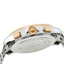 مملوكة مسبقًا Raymond Weil Cream Two-Tone Stainless Steel Tango Chronograph 4891 Men's Wristwatch 40 mm