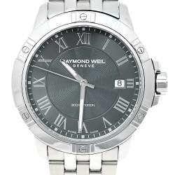 مملوكة مسبقًا Raymond Weil Grey Stainless Steel Tango 8160-ST-00608 Men's Wristwatch 41 mm