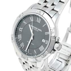 مملوكة مسبقًا Raymond Weil Grey Stainless Steel Tango 8160-ST-00608 Men's Wristwatch 41 mm