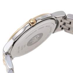 مملوكة مسبقًا Raymond Weil White Two Tone Stainless Steel Tango 5560 Men's Wristwatch 36 mm