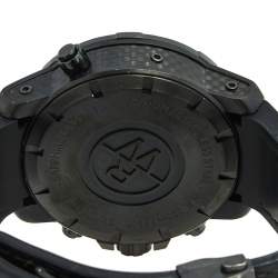 Pre Owned ساعة يد رجالية ريموند ويل نابوكو 7810 جلد ستانلس ستيل مطلي پي ڨي دي تيتانيوم سوداء 46 مم