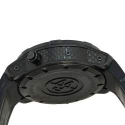 Pre Owned ساعة يد رجالية ريموند ويل نابوكو 7810 جلد ستانلس ستيل مطلي پي ڨي دي تيتانيوم سوداء 46 مم