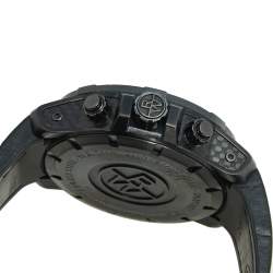 Pre Owned ساعة يد رجالية ريمو ند ويل نابوكو 7810 جلد ستانلس ستيل مطلي پي ڨي دي تيتانيوم سوداء 46 مم