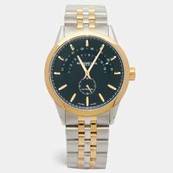 Raymond Weil Black Two-Tone Stainless Steel Freelancer 2738-STP-20001 Men's Wristwatch 42 mm