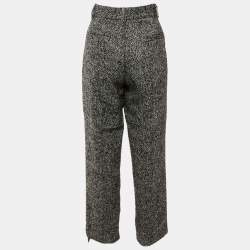 Pre Owned بنطلون ريبرesent صوف واسع مصمم بلون موحد موديل متوسط مقاس الخصر 34" 