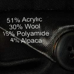 Pre Owned بنطلون ريبرesent صوف واسع مصمم بلون موحد موديل متوسط مقاس الخصر 34" 