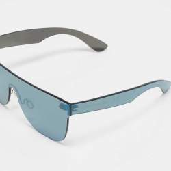 By Retrosuperfuture Grey Mirror Tuttolente Flat Shield Sunglasses