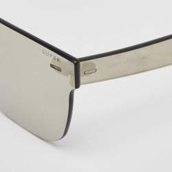 By Retrosuperfuture Grey Mirror Tuttolente Flat Shield Sunglasses