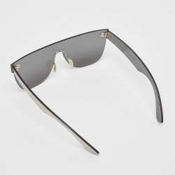 By Retrosuperfuture Grey Mirror Tuttolente Flat Shield Sunglasses
