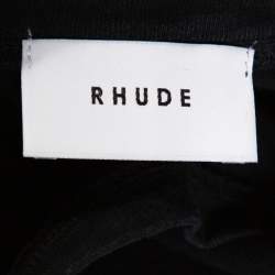 Rhude Black Vintage Wash Cotton Cobra Print Crew Neck T-Shirt XL