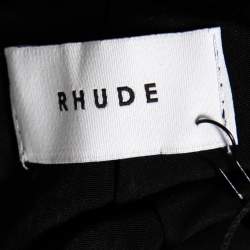 Rhude Black Synthetic Logo Printed Shorts M