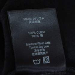 Rhude Black Graphic Printed Cotton Washed Out Effect Oversized T-Shirt M