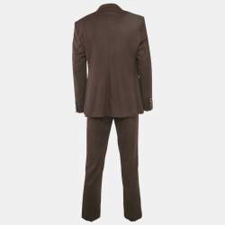 Pre Owned Ricci Di Napoli Burgundy Wool Slim Fit Suit Set XXL/XL 