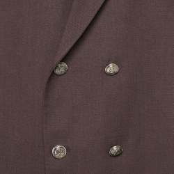 Pre Owned Ricci Di Napoli Burgundy Wool Slim Fit Suit Set XXL/XL 