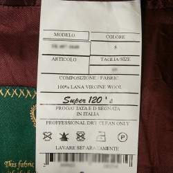 Pre Owned Ricci Di Napoli Burgundy Wool Slim Fit Suit Set XXL/XL 