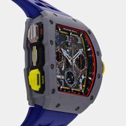 Pre Owned Richard Mille RM65-01 Split Chronograph RM65-01 FQ Automatic Black Quartz Carbon Men's Wristwatch 50mm