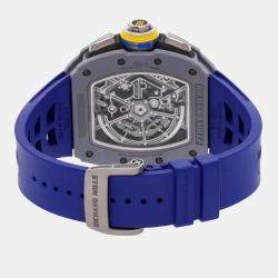 Pre Owned Richard Mille RM65-01 Split Chronograph RM65-01 FQ Automatic Black Quartz Carbon Men's Wristwatch 50mm